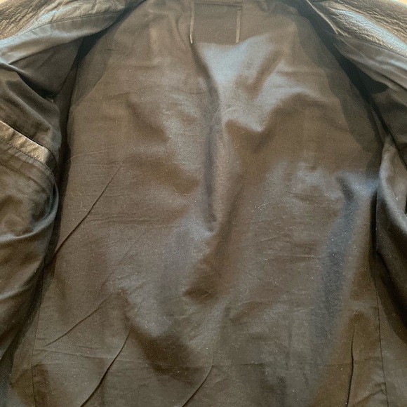 AllSaints mens Kushiro Leather Biker Jacket (Small) - Picture 7 of 7
